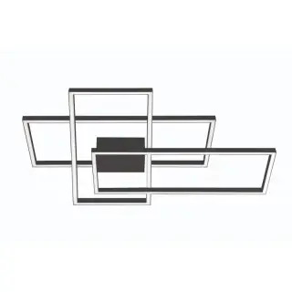 Plafonnier LED 55W Noir Sablé ZAMBELIS 2020 Promotion Saisonnière
