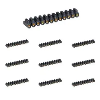 Lot de 10 Barrettes de connexion à vis en laiton noires 6 mm² EUR&rsquo;OHM 70002 Must-Have