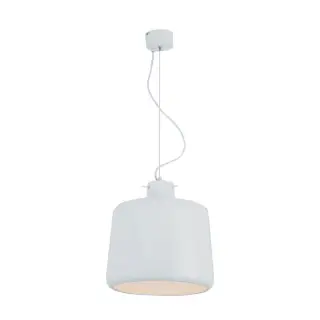 Suspension Luminaire D280 Pour Ampoule LED E27 Blanc Mat ZAMBELIS 22216 Remise