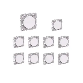 Prix Promo Lot de 10 Interrupteurs Va-et-Vient Lumineux ou Témoin SQUARE 10A Blanc EUR&rsquo;OHM 60203