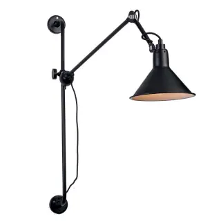 Vente Directe Applique Murale Intérieure Pour Ampoule LED E27 Noir Mat ZAMBELIS 19218