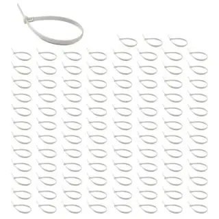 Dernier Modèle Lot de 100 Colliers de Serrage Plastique Blanc 3.5x200mm V-TAC