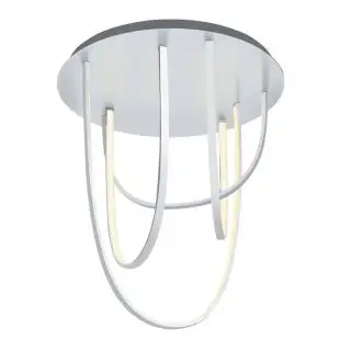 Plafonnier LED D600 80W Blanc Sablé ZAMBELIS 1950 Haute Qualité