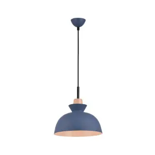 Suspension Luminaire D280 Pour Ampoule LED E27 Bleu Mat ZAMBELIS 180067 Commande En Gros