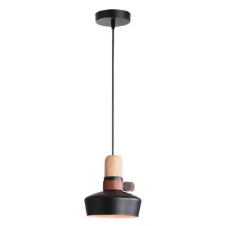Solde Suspension Luminaire D200 Pour Ampoule LED E27 Noir Mat ZAMBELIS 1990