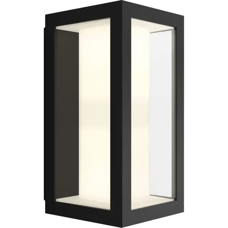 Lumimart | Applique murale extérieure Philips Hue Impress, verre/métal, noire Usine Directe
