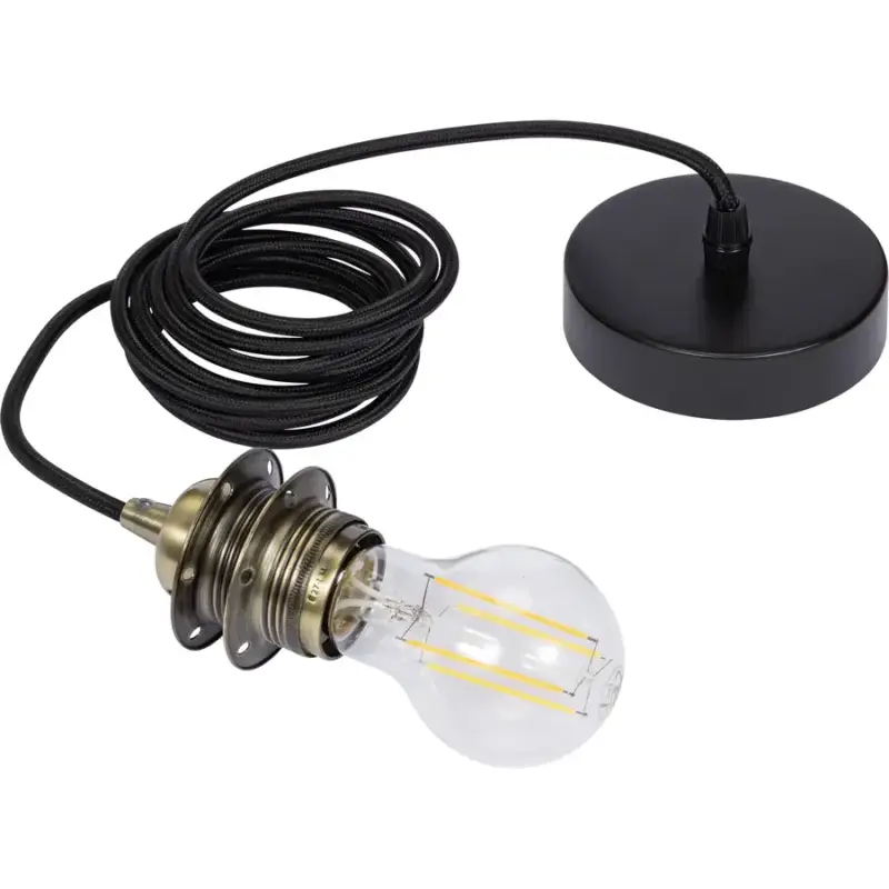 Lumimart | Douille Industrial Or/Noir M&eacute;tal 4 cm Commande En Gros