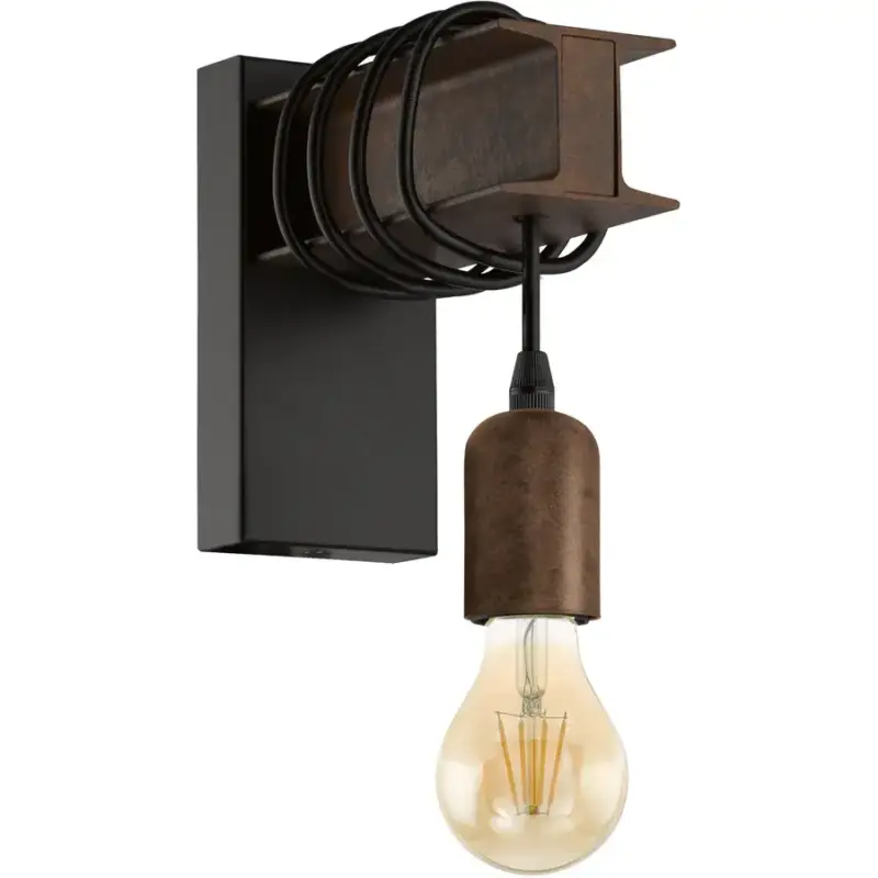 Lumimart | Lampe murale Townshend 4 Marron/Noir Acier 19 cm Solde