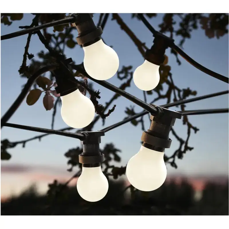 Offre Limitée Lumimart | Guirlande lumineuse décorative pour fêtes, en plastique noir, blanc chaud (2800 - 3200 Kelvin), 1000 cm
