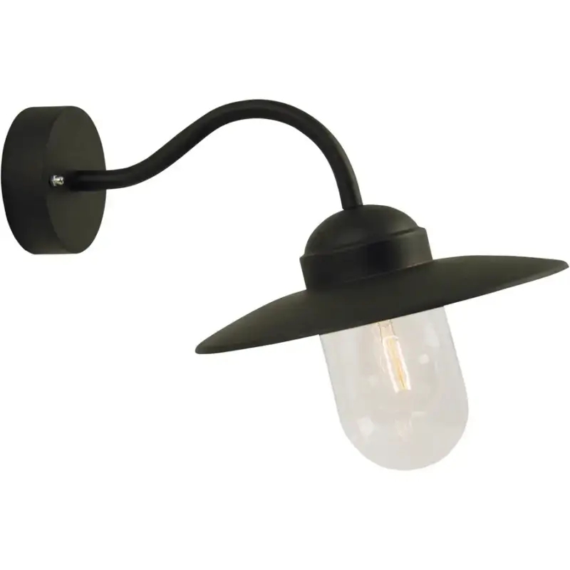 Offre Spéciale Lumimart | Lampe murale d'extérieur Luxembourg Noir Métal 26 cm 27 cm