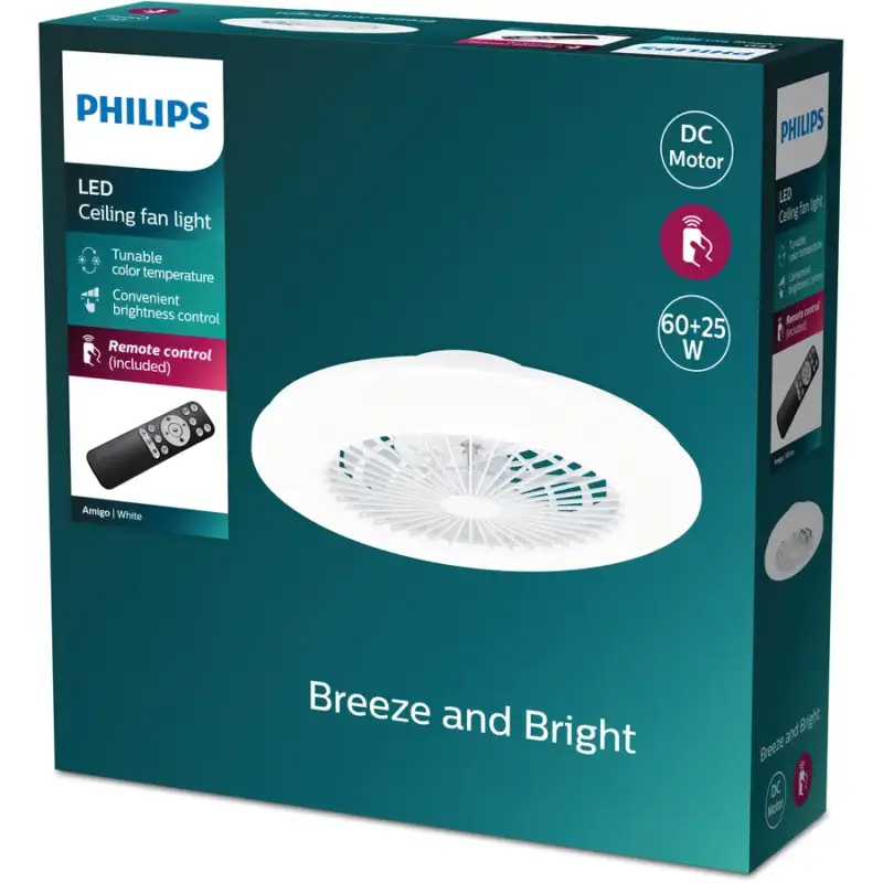Lumimart | Ventilateur Philips Blanc Plastique/Métal Commander Vite