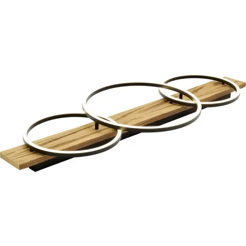 Nouveauté Lumimart | Suspension Hatti, acier/bois, marron