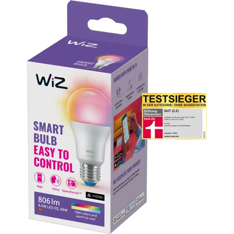 Commander Vite Lumimart | Ampoule WiZ Plastique E27 8.5 W