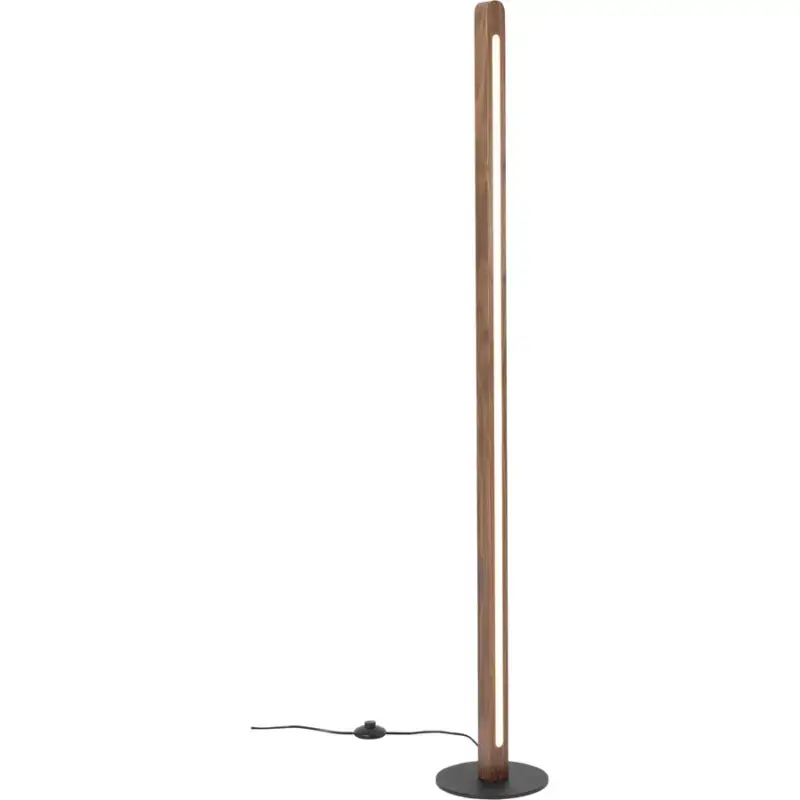 Top Vente Lumimart | Lampadaire Kira Marron Bois/M&eacute;tal 22 cm 150 cm