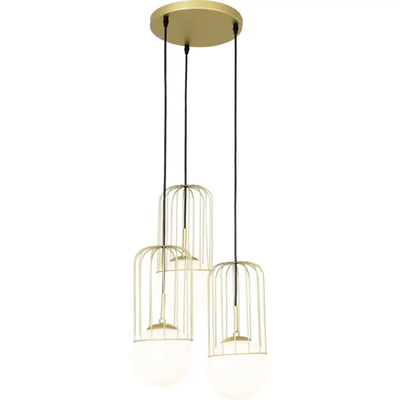 Lumimart | Suspension Raikko Or/Blanc Verre/Métal 38 cm 140 cm Prix Bas
