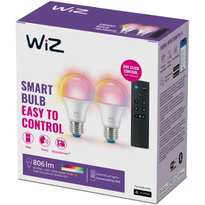 Authentique Lumimart | Ampoule WiZ Plastique E27 8.5 W
