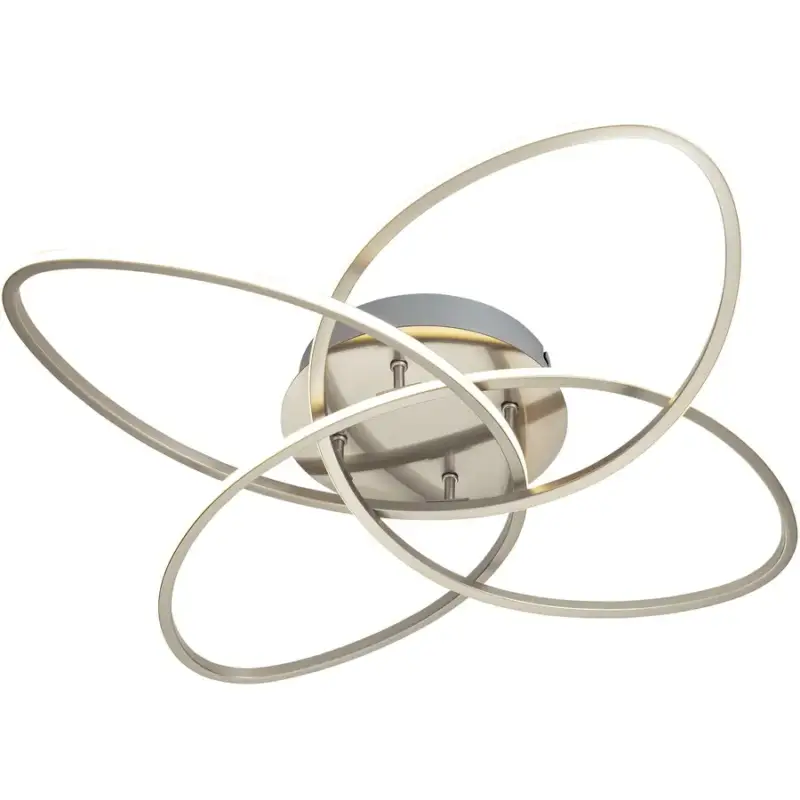 Lumimart | Plafonnier Cazorla, aluminium/plastique, nickel mat, LED 27 W Offre Spéciale