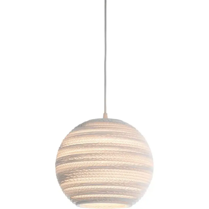 Lumimart | Suspension Moon Blanc Carton 26 cm 22 cm Pas Cher