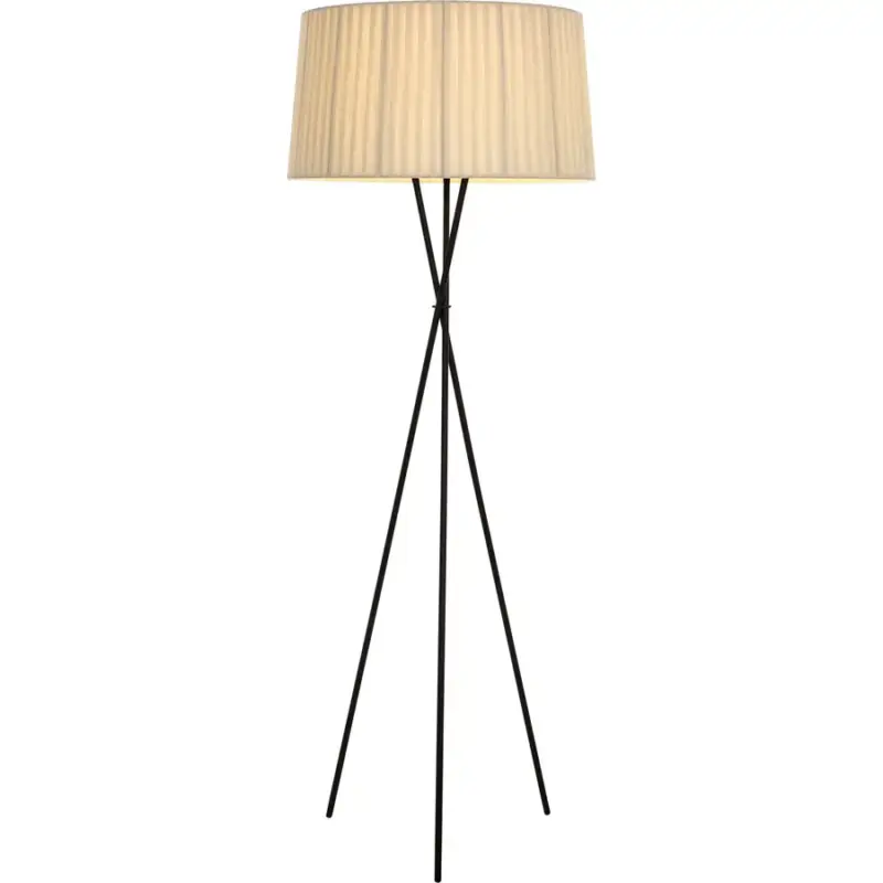 Lumimart | Lampadaire Tripode Blanc/Noir Tissu 56 cm 168 cm Dernier Modèle