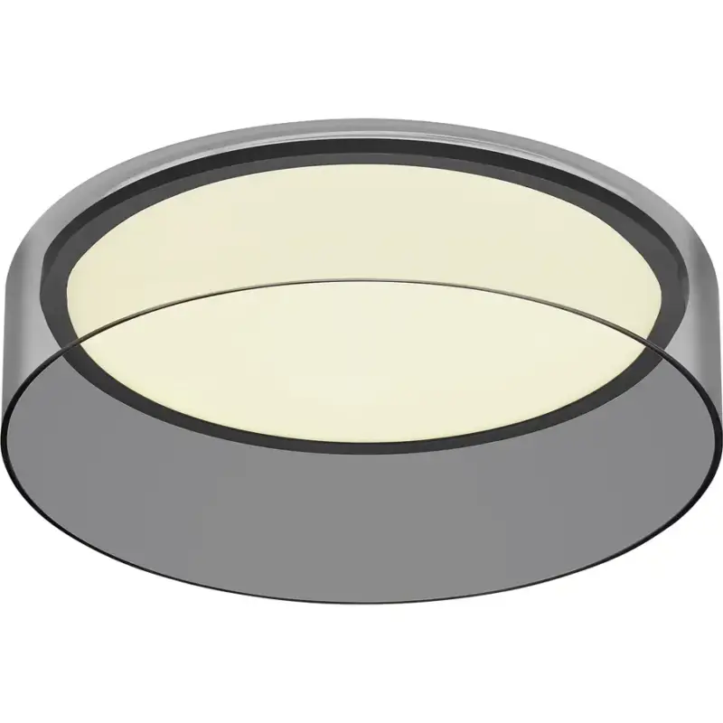 Solde Lumimart | Plafonnier design Bankamp Flair Smoke noir avec télécommande D 48 cm