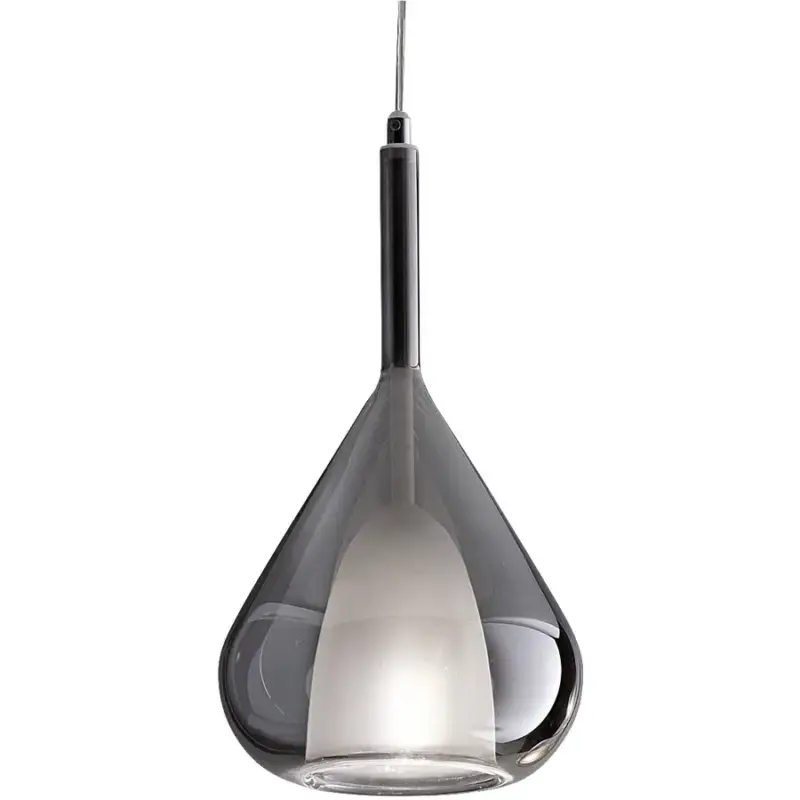 Lumimart | Suspension Lorena L Gris Verre 15 cm 26.5 cm Promotion