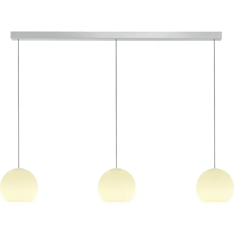 Satisfait Ou Remboursé Lumimart | Suspension design Bankamp Globe, aluminium mat, 3 lumières, à intensité variable