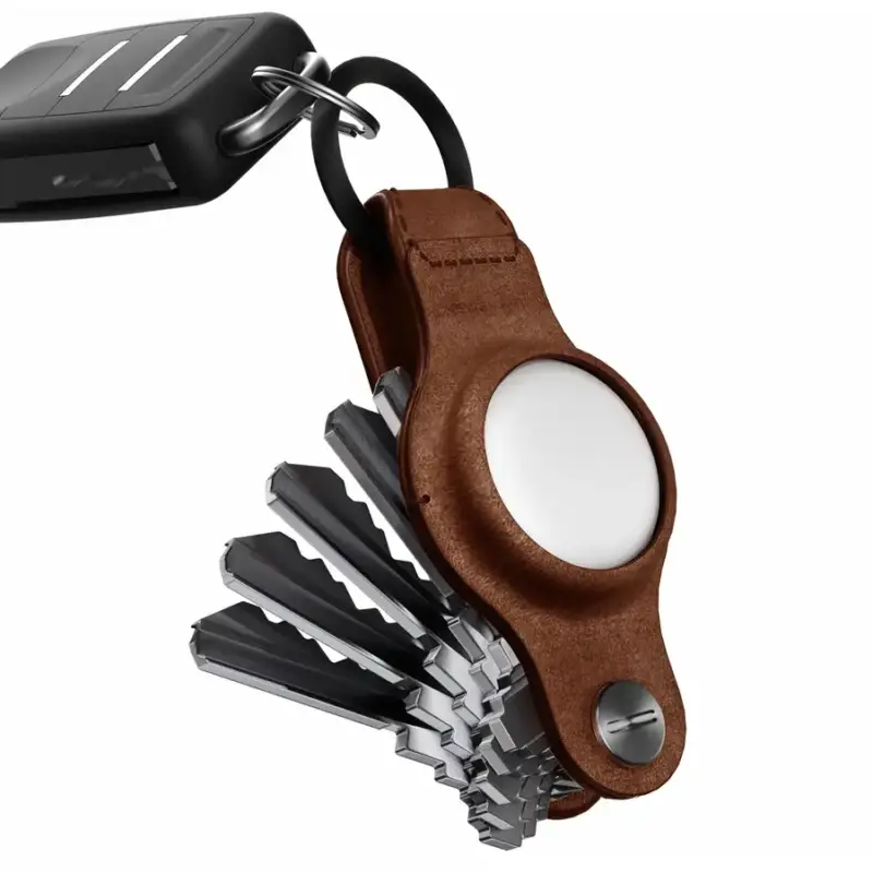 Lumimart | Keyfinder KeySmart Marron Cuir/M&eacute;tal Top Vente