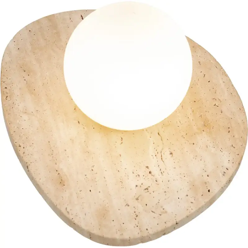 Lumimart | Lampe murale Cara Blanc/Beige Verre/Pierre 30 cm 15 cm Acheter En Ligne