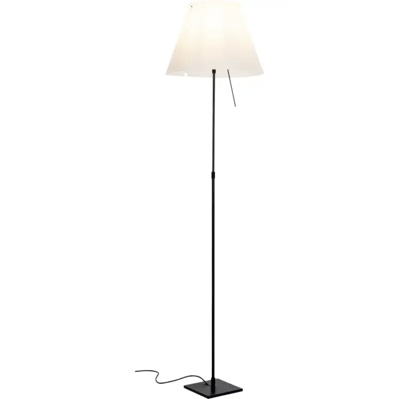 Nouveauté Lumimart | Lampadaire Costanza Blanc/Noir Plastique/Métal 120 cm Réglable en hauteur (manuel)