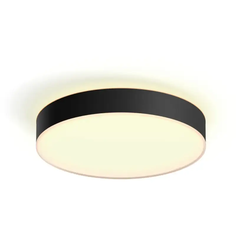 Livraison Express Lumimart | Plafonnier Philips Hue Enrave L, plastique/métal, noir, Ø 42,5 cm
