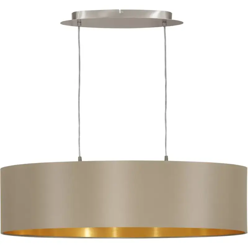 Prix Cassé Lumimart | Suspension Maserlo Or/Marron/Gris Acier 78 cm 110 cm