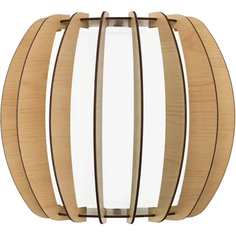 Expédition Rapide Lumimart | Lampe murale Stellato 1 Blanc Acier/Bois 29 cm 25 cm