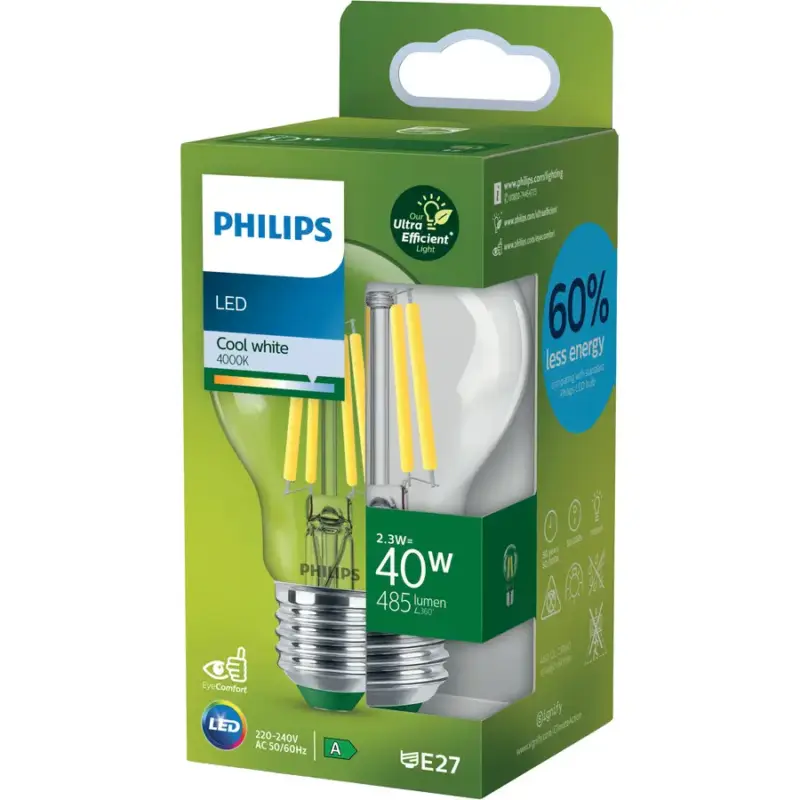 Lumimart | Ampoule Philips Verre E27 2.3 W Achat Immédiat