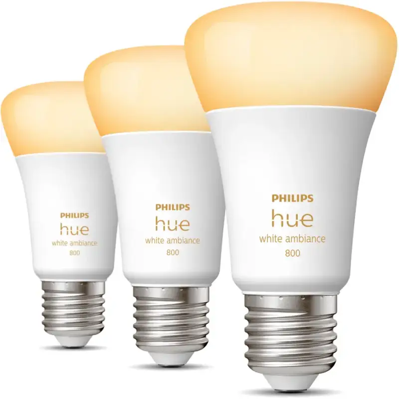 Paiement Sécurisé Lumimart | Ampoules Philips Hue, en plastique, 3 x 6 W E27