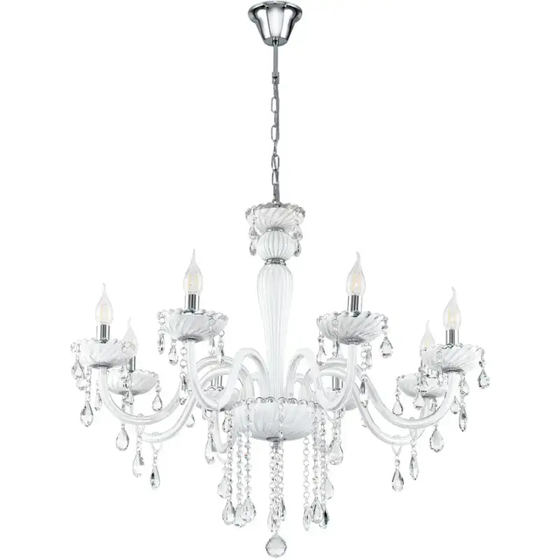 Commande En Gros Lumimart | Suspension Carpento Blanc/Gris Acier/Verre 130 cm