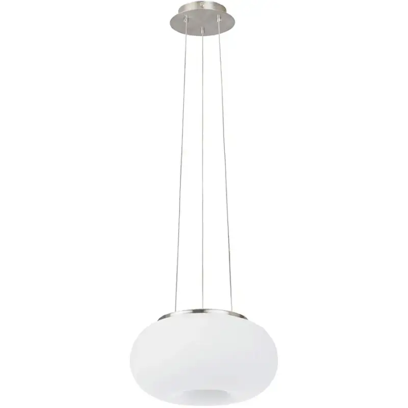 Lumimart | Suspension Optica Blanc/Gris Acier/Verre 110 cm Nouveauté