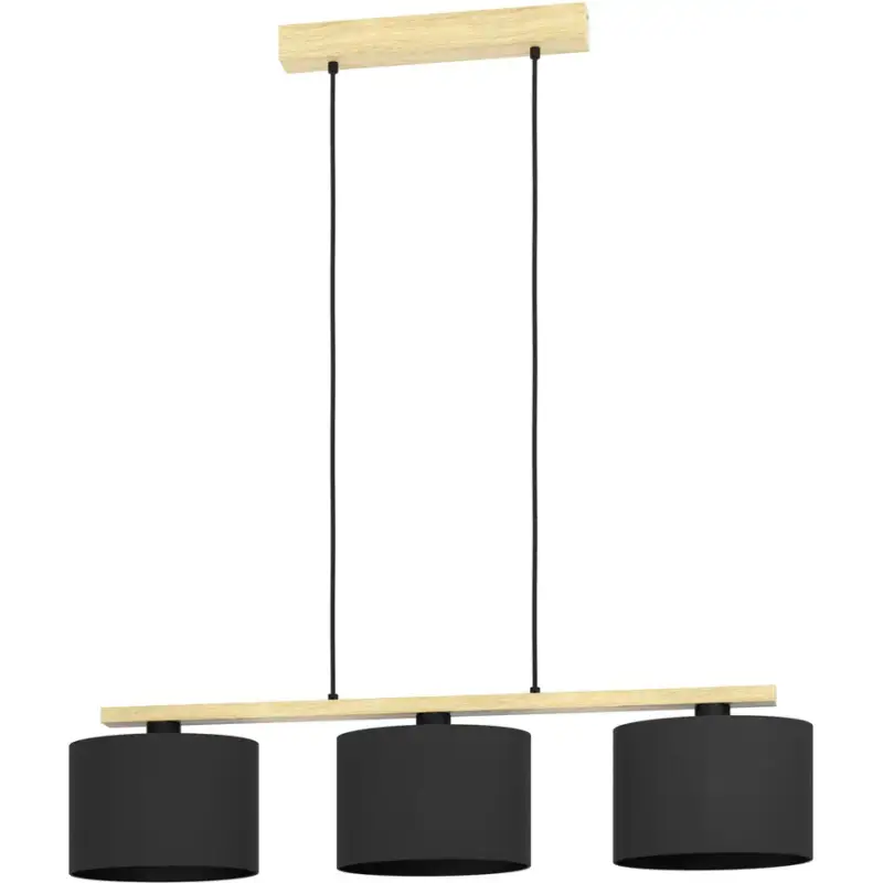 Usine Directe Lumimart | Suspension Castralvo Marron Acier/Bois 17.5 cm 110 cm
