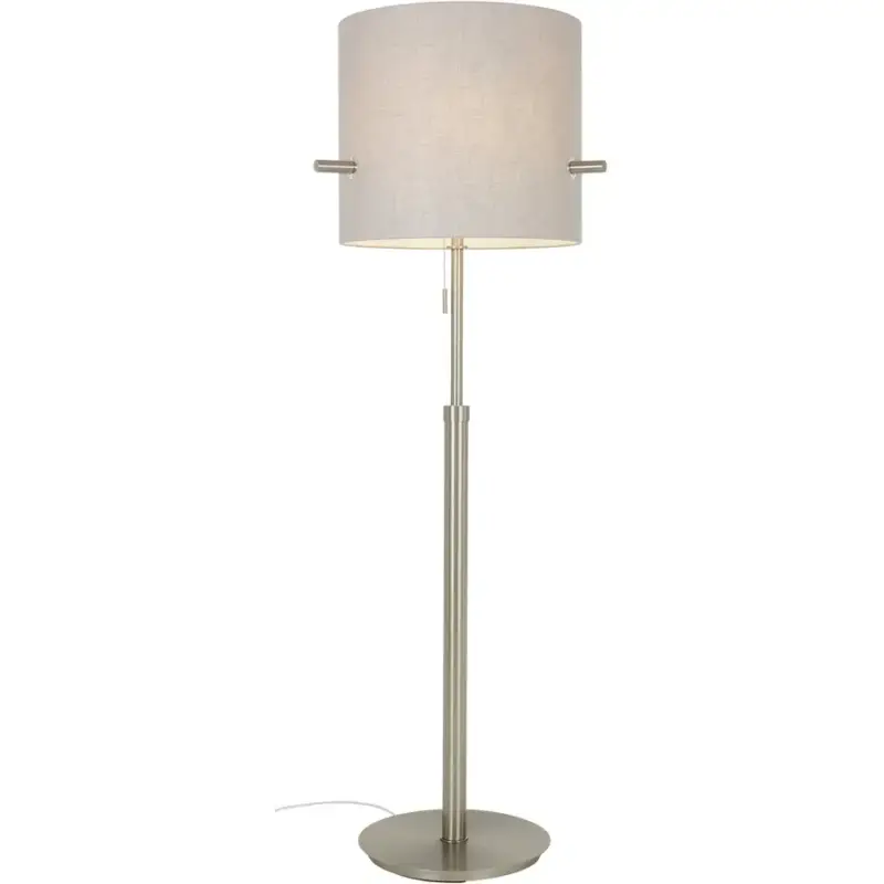 Pas Cher Lumimart | Lampadaire Roana Gris Métal/Tissu 50 cm 180 cm Réglable en hauteur (manuel)