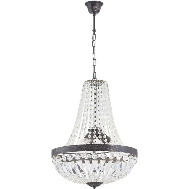 Lumimart | Suspension Arila Marron/Trasparente Acier/Cristal 40 cm 60 cm Populaire