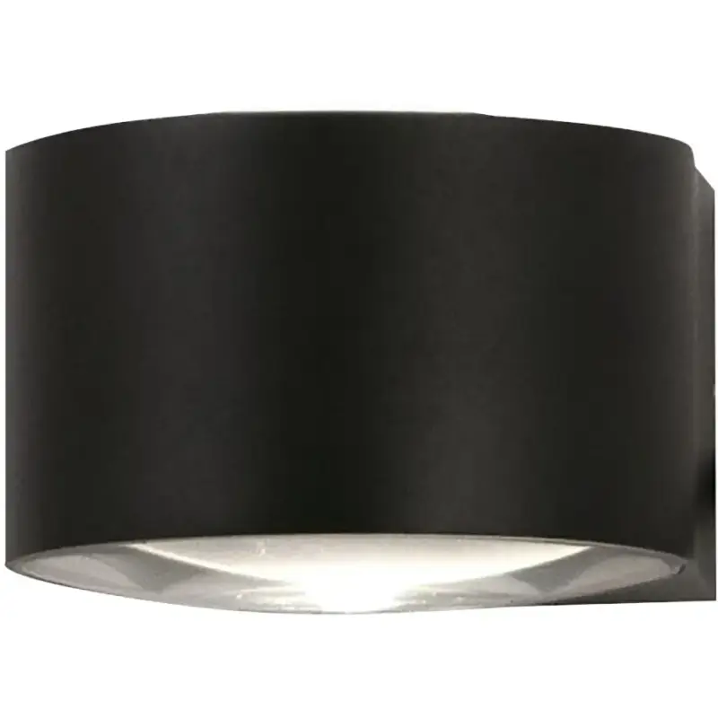 Paiement Sécurisé Lumimart | Lampe murale Joe Noir Aluminium/Verre 11 cm 7 cm