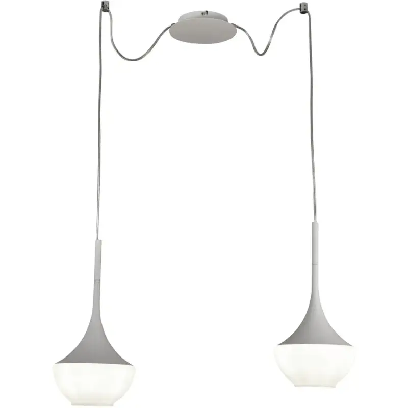 Top Vente Lumimart | Suspension Lindita Blanc Verre/Métal 70 cm 35 cm