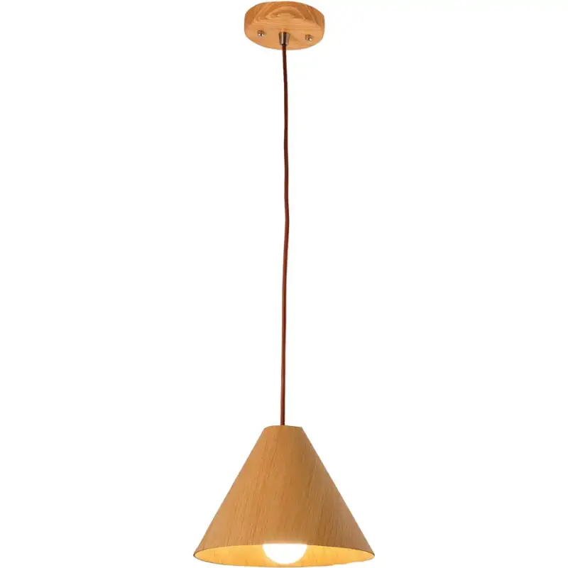 Lumimart | Suspension Pireva Marron Bois/Métal 18 cm Réglable en hauteur (manuel) Meilleure Vente