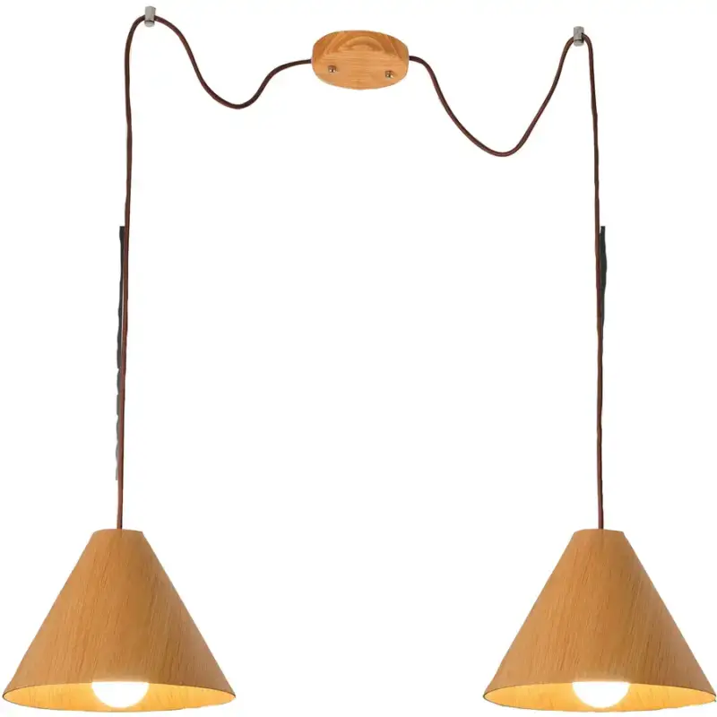 Promotion Saisonnière Lumimart | Suspension Pireva Marron Bois/Métal 35 cm 35 cm