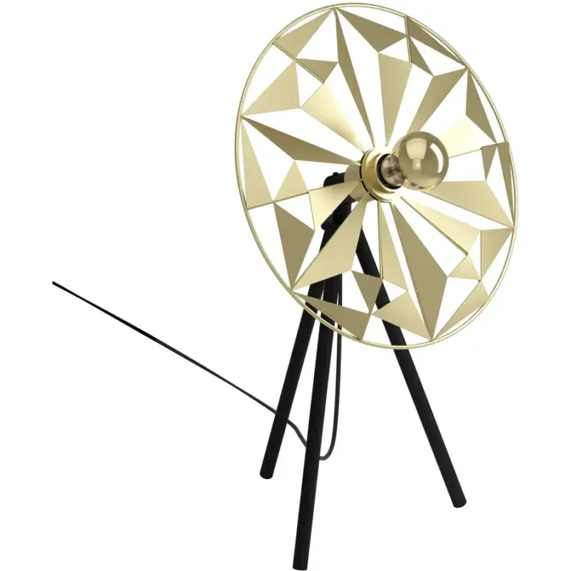 Prix Bas Lumimart | Lampe de table Castanuelo Or/Noir Acier 27 cm 57.5 cm