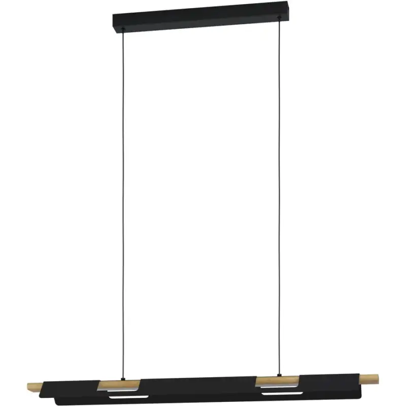 Lumimart | Suspension Ermua Marron/Noir/Blanc Acier/Bois 16.5 cm 100 cm Quantité Limitée