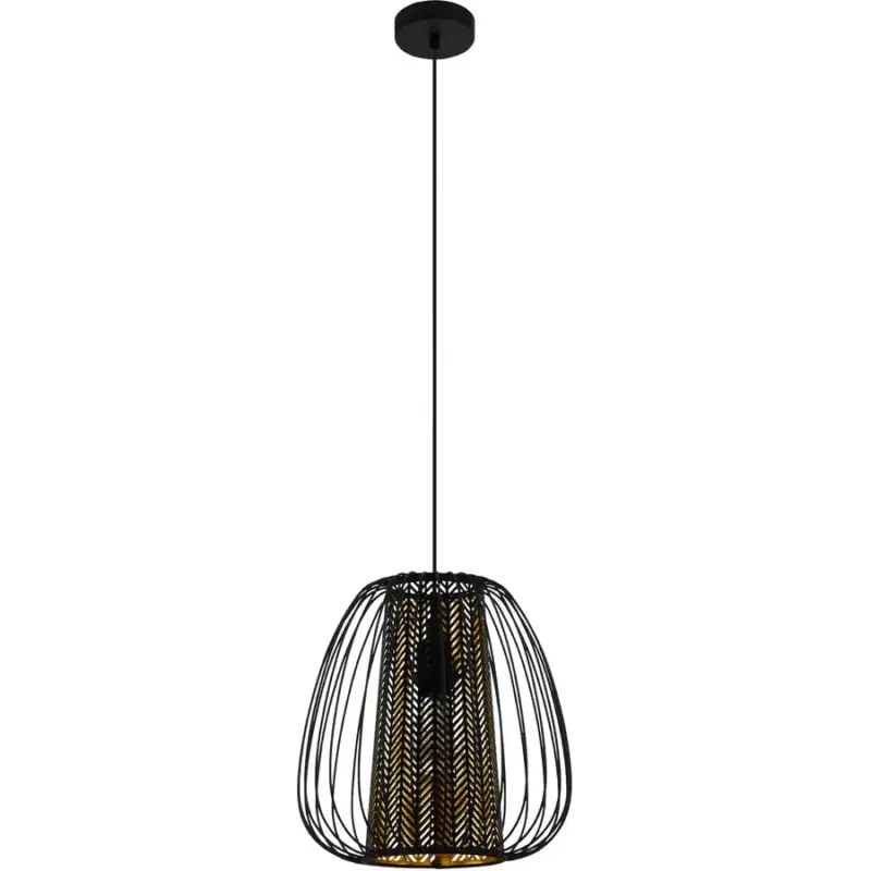 Lumimart | Suspension Curasao Or/Noir Acier/Tissu 0 cm 0 cm Jusqu'à Épuisement Des Stocks