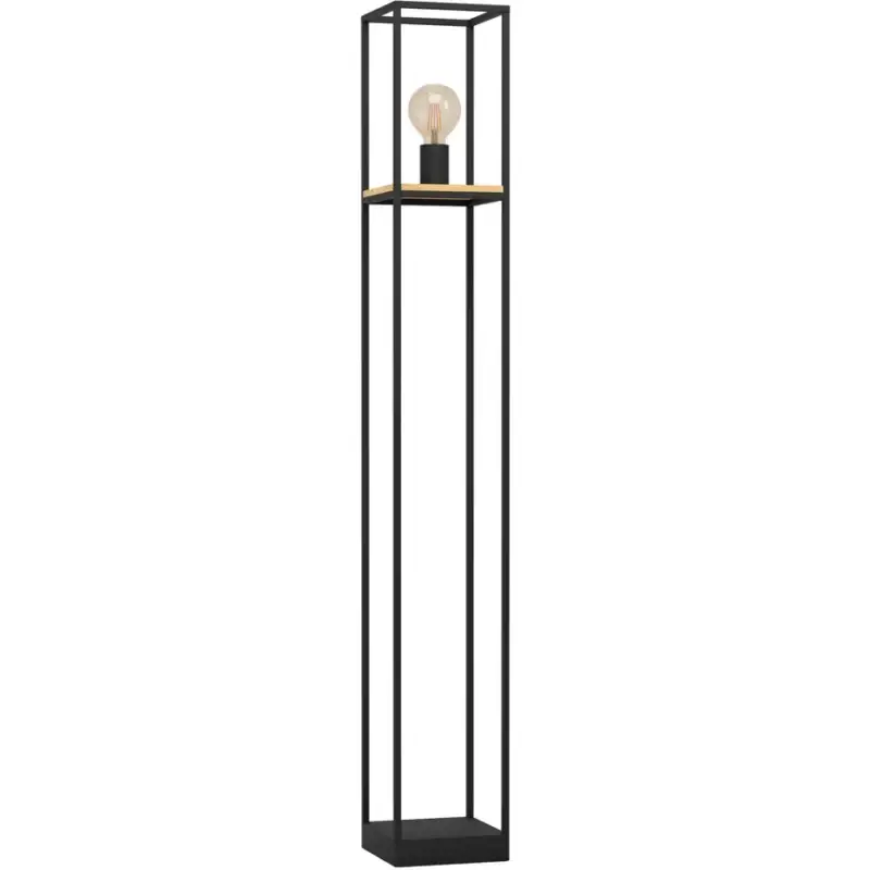 Lumimart | Lampadaire Libertad Marron/Noir Acier/Bois 18 cm 18 cm Prix Bas
