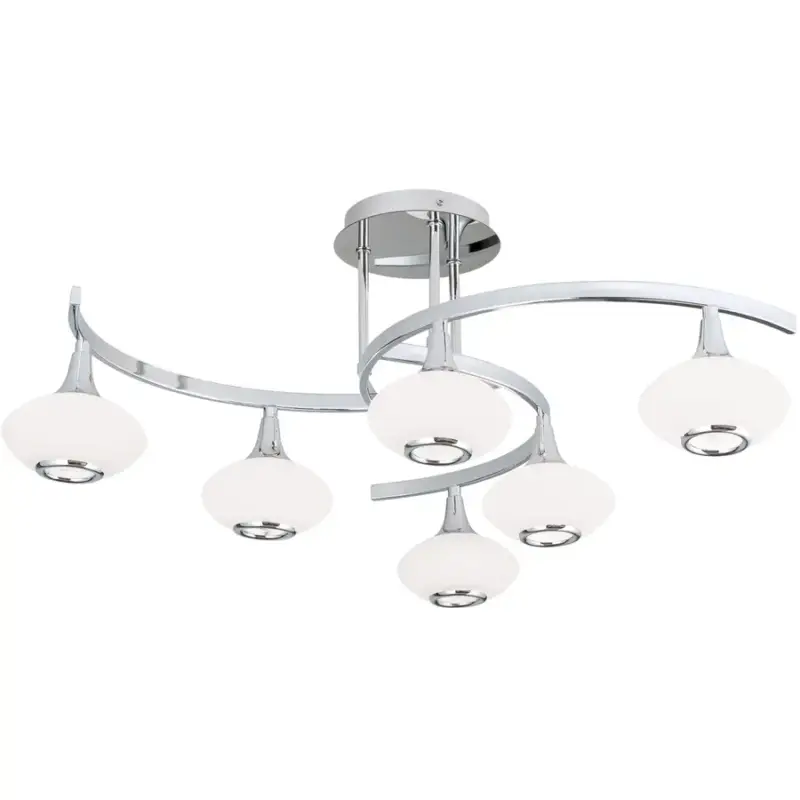 Lumimart | Lampe de plafond Lia Gris Acier/Verre 71.5 cm 28 cm Certifié