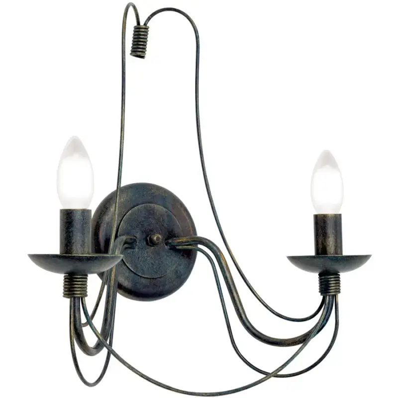 Prix Cassé Lumimart | Lampe murale Vela Vert/Noir Acier 39 cm 40 cm