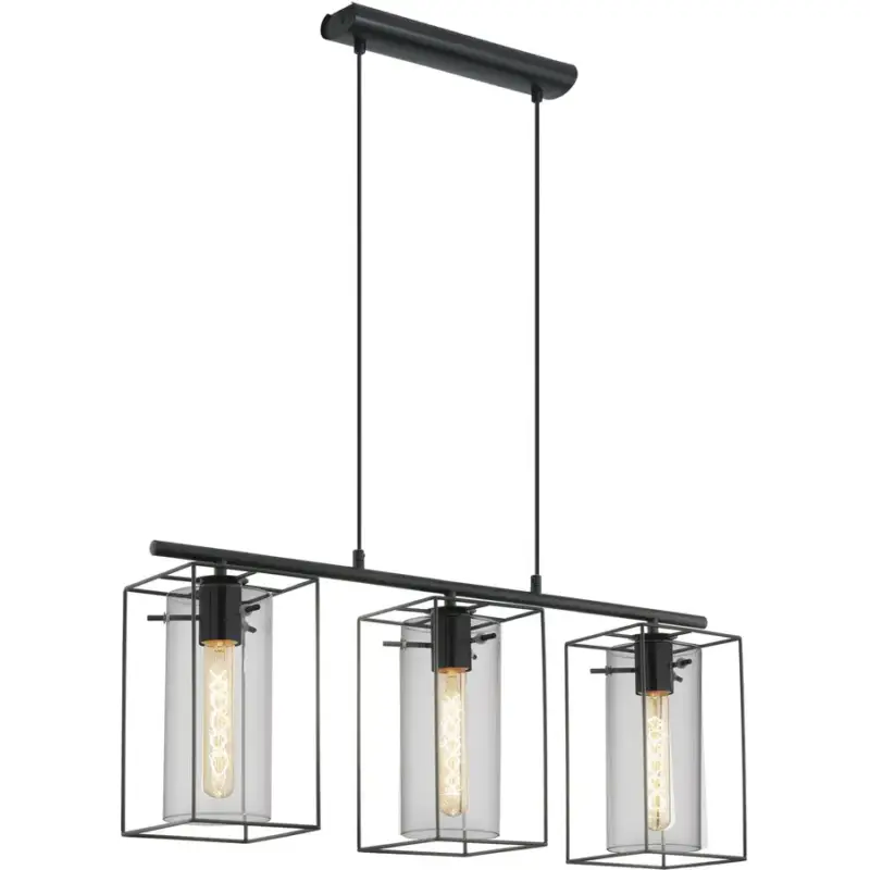 Nouveauté Lumimart | Suspension Loncino Noir Acier 15 cm 110 cm